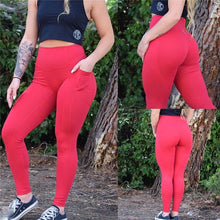 Load image into Gallery viewer, Kaminsky Sexy Push Up Black Leggings Women Fashion High Waist Workout Polyester Leggings Jeggings Slim Sporting Leggings