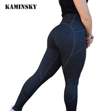 Load image into Gallery viewer, Kaminsky Sexy Push Up Black Leggings Women Fashion High Waist Workout Polyester Leggings Jeggings Slim Sporting Leggings